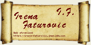 Irena Faturović vizit kartica